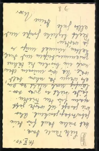 AK Getigerte Katze mit ruhigem Blick