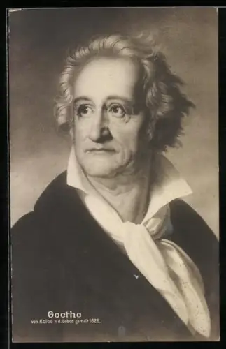 AK Porträtbild von Goethe im Wind