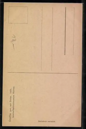 AK Portrait von Goethe