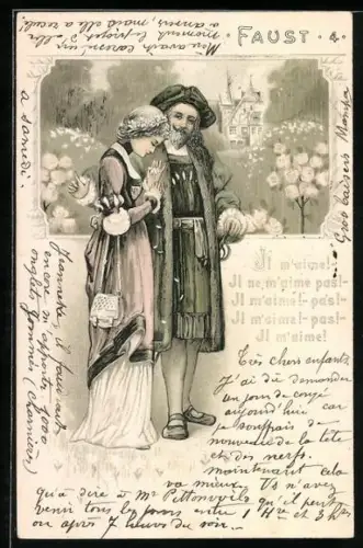 AK Faust, Margarete beim Spaziergang mit Faust