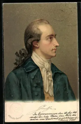AK Portrait Johann W. Goethe