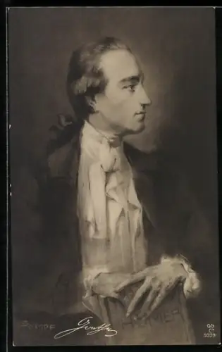 AK Portrait des Dichters Goethe