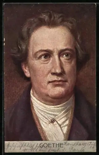 Künstler-AK Goethe als stattlicher Herr im Portrait
