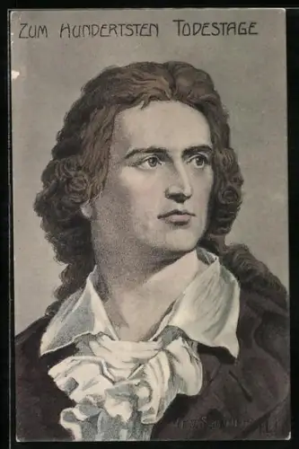AK Porträt Friedrich von Schiller zum hundertsten Todestage