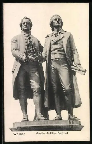 AK Weimar / Thüringen, Goethe-Schiller-Denkmal