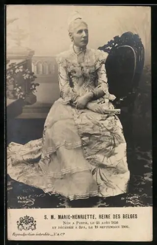 AK Marie-Henriette, Reine des Belges