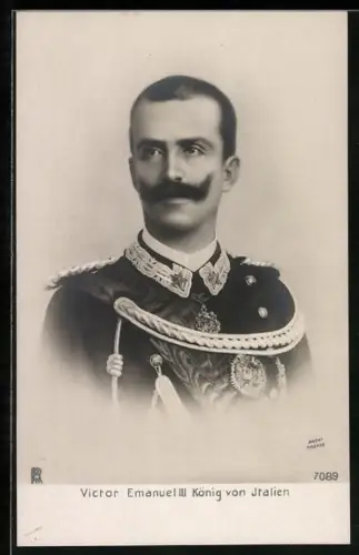 AK Portrait Victor Emanuel III., König von Italien