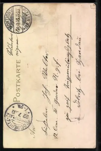 AK Frau hält Bild von Kronprinz Wilhelm von Preussen, Adler