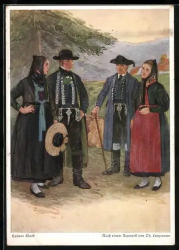 AK Schwäbische Volkstrachten: Calwer Wald