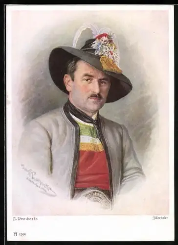 AK Mann in Zillertaler Tracht