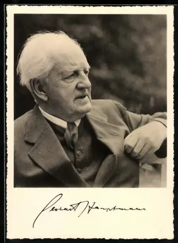 AK Portrait von Gerhart Hauptmann