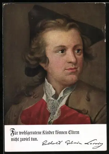 AK Zitat von Gotthold Ephraim Lessing Für wohlgeratene Kinder...