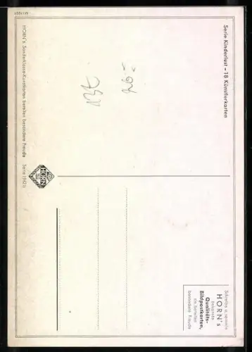 AK Gute Freunde, Junge füttert sein Schaukelpferd