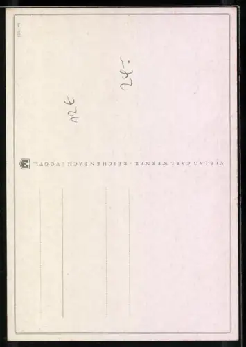 Künstler-AK Ilse Wende-Lungershausen: kleines Mädchen an einer Blume