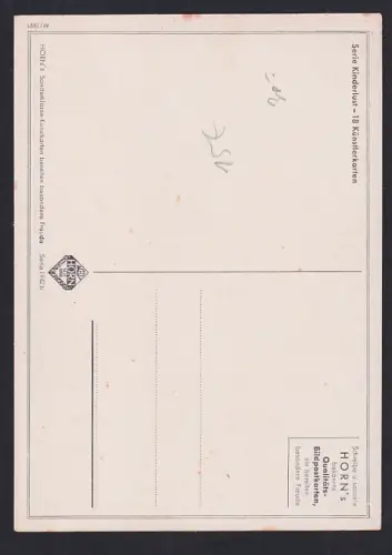 AK Gute Freunde, Junge füttert sein Schaukelpferd