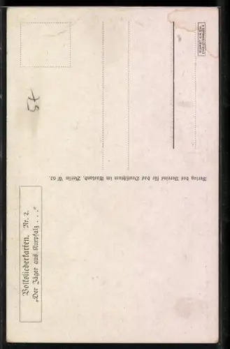 Künstler-AK Ernst Kutzer: Der Jäger aus Kurpfalz begegnet zwei Damen im Walde