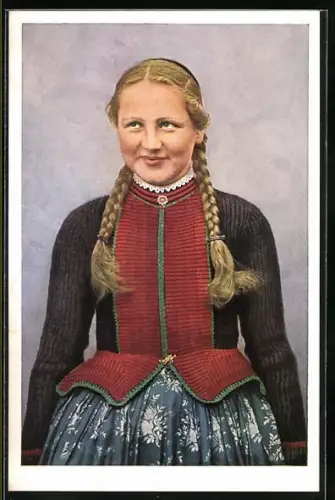 AK Schlitzerin in hessischer Tracht