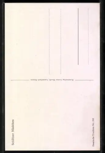 AK Schlitzerin in hessischer Tracht