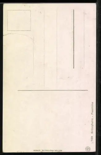 AK Brünigbahn vor der Passhöhe