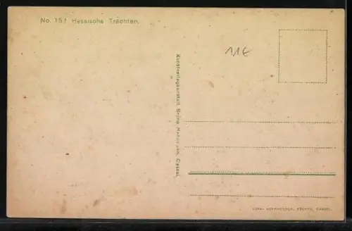 AK Schwälmer Festzug in Trachtenkleidung