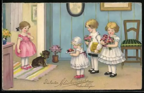 Künstler-AK Lia Döring: Die besten Glückwünsche zum Geburtstage