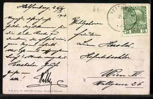 AK Hallali, jagd, Fuchskopf mit Jagdhorn, Reitgerte und Steigbügeln