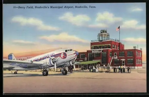 AK Nashville, TN, Berry Field, Nashville`s Municipal Airport, Flughafen, The Great Silver Fleet