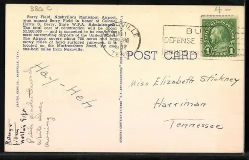 AK Nashville, TN, Berry Field, Nashville`s Municipal Airport, Flughafen, The Great Silver Fleet