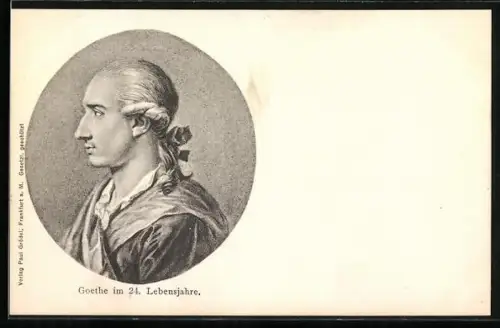 Künstler-AK Portrait Goethe im 24. Lebensjahre