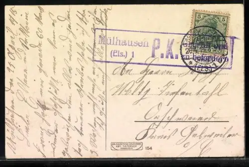 AK Verwundeter Soldat mit seinem Pferd, Rotes Kreuz