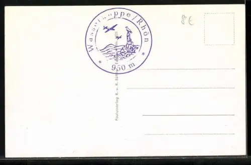 AK Wasserkuppe, Segelflugzeuge, Fuldaquelle, Fliegerlager, Denkmal