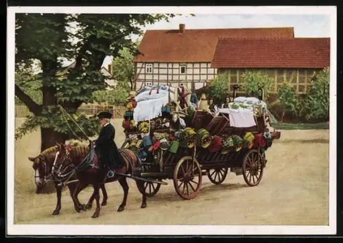 AK Schwälmer Brautwagen