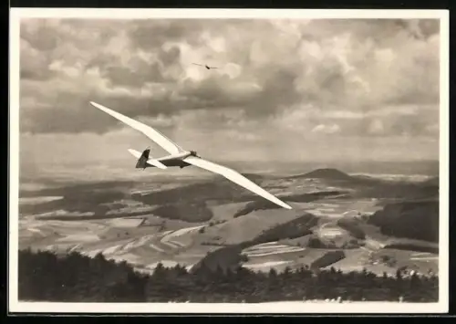 AK Der deutsche Segelflug, Wasserkuppe, Minimoa im Sturm
