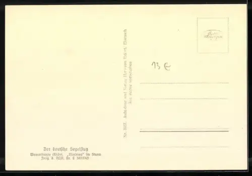 AK Der deutsche Segelflug, Wasserkuppe, Minimoa im Sturm