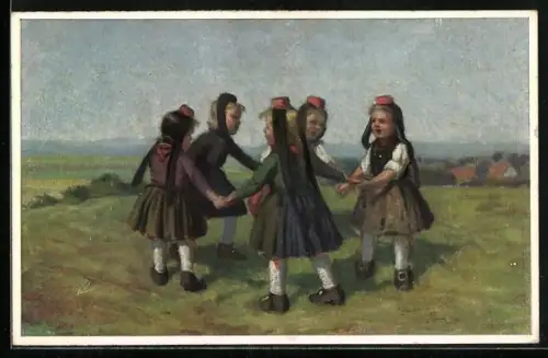 Künstler-AK Jac. Happ: Hessische Trachten