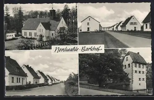 AK Nordwalde-Barkhof, Ortspartien, Strassenpartien mit Gebäudeansichten