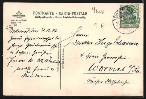 AK Dortmund, Blick auf die Kronenburg