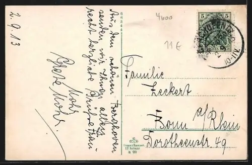 AK Dortmund, Ansicht vom Bootshaus, im Vordergrund Viererruderer