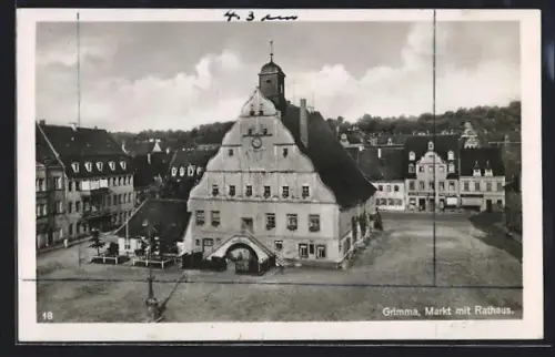 AK Grimma, Rathaus am Markt