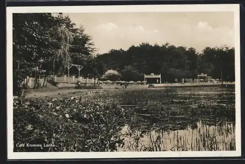 AK Berlin-Zehlendorf-West, Café Krumme Lanke am Südwestufer der Krumme Lanke, Bes. Valeska Patermann, Alsenstr. 139