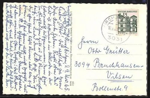 AK Kirchboitzen /Lüneburger Heide, Kaufhaus Wunsch, Schwimmbad, Karpfenteich, Kirche