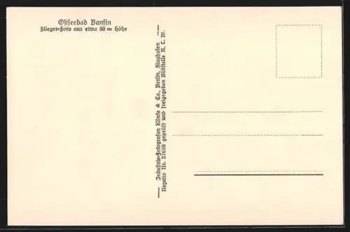 AK Bansin, Ortsansicht vom Flugzeug aus