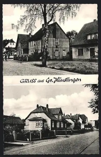 AK Gr. Häuslingen, Strassenpartie im Ort