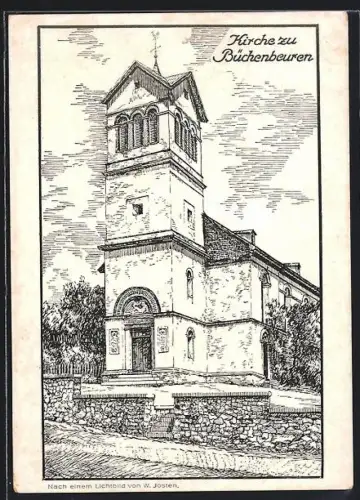 Künstler-AK Büchenbeuren, 90-jähriges Kirchweihfest 1928