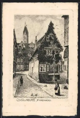 Künstler-AK Quedlinburg, Finkenherd