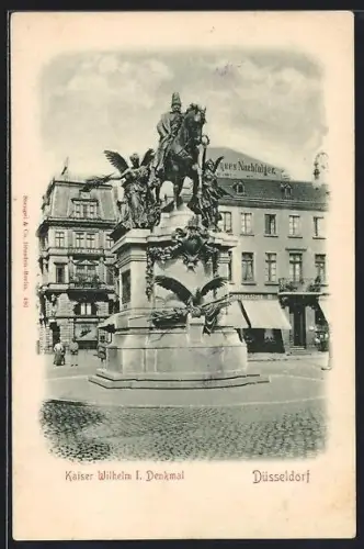 AK Düsseldorf, Kaiser Wilhelm I. Denkmal