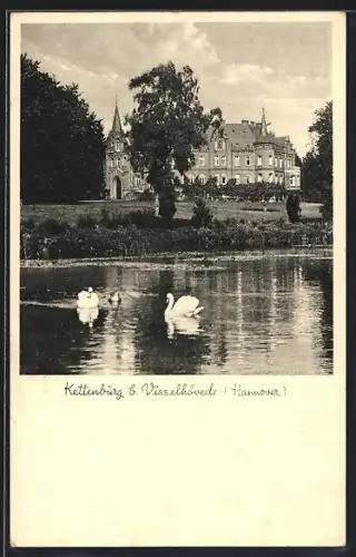 AK Kettenburg b. Visselhövede, Blick zum Schloss
