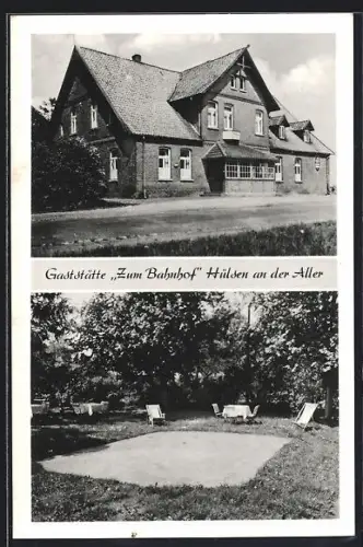 AK Hülsen an der Aller, Gaststätte Zum Bahnhof, Inh. H. Burmester