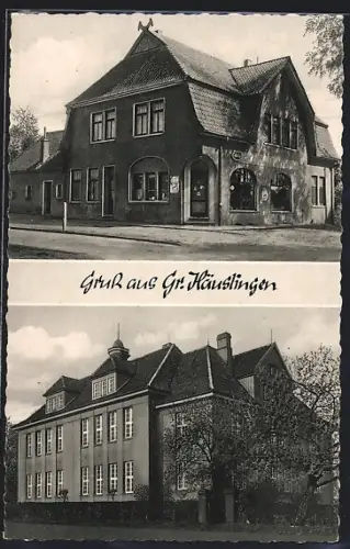 AK Gr. Häuslingen, Strassenpartie im Ort