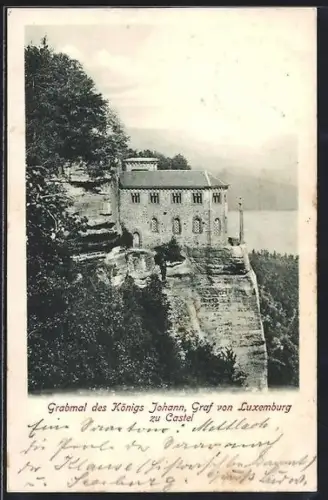 AK Castel, Grabmal des Königs Johann, Graf von Luxemburg